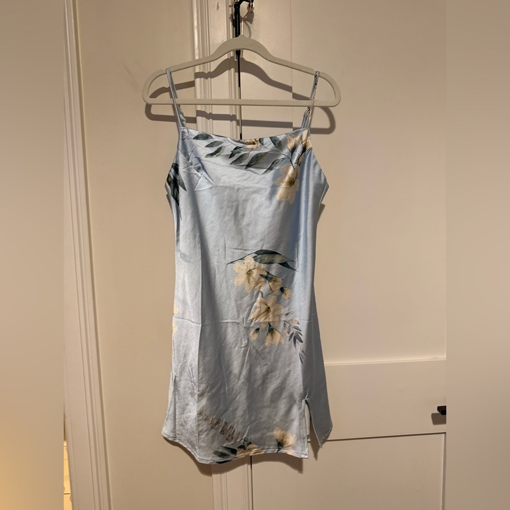 Princess Polly Light Blue Floral Mini Dress